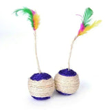 Natural Sisal Rope Cat Toy Ball – Interactive Scratcher & Play Ball for Cats