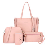 2024 Women's Four-Piece Shoulder Bag Set – Fashionable Handbag, Messenger Bag, Wallet & Card Holder