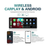 10.26" Touchscreen Car Multimedia Player with Wireless CarPlay, Android Auto, GPS & Dual Dash Cam