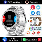 2025 AMOLED Smart Watch with Bluetooth Calling - GPS, NFC & Health Monitoring