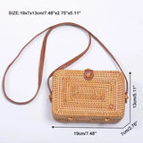 Bohemian Straw Circular Handbag for Women – Stylish, Durable & Chic