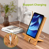 Adjustable Lazy Bamboo Tablet Stand – Creative Desktop Phone Holder for iPhone, iPad, and More