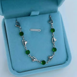 925 Sterling Silver Plant-Inspired Charm Bracelet with Zircon for Women – Elegant Jewelry for Parties, Weddings & Anniversaries