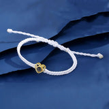 Custom Heart Photo Bracelet – Personalized Rope Chain Jewelry for Women