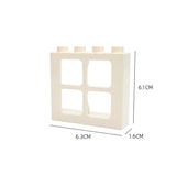 Large Building Block House Set - Doors, Windows & Roof Accessories for Creative Construction Play