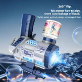 360° Rotatable Leak-Proof Bubble Gun for Kids – Fast Bubble Blower with Flashing Lights & Sound Effects