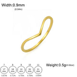 Minimalist Wave Ring – Stainless Steel V-Shape Wedding Band for Women