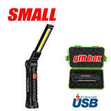 COB LED Work Light – Rechargeable Magnetic Flashlight with Power Bank & Hook