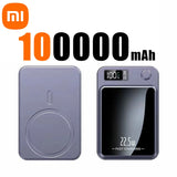 100000mAh Magnetic Wireless Power Bank – 22.5W Super Fast Charging for iPhone, Samsung & More