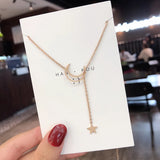 Trendy Moon Pendant Necklace for Women – Zinc Alloy Fashion Jewelry