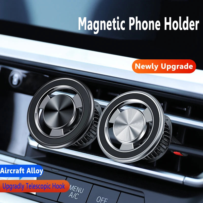 Soporte magnético para teléfono de coche: soporte giratorio de 360° para ventilación de aire para una conducción segura con manos libres