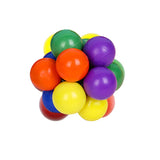 Pelota elástica de cuentas de colores para apretar: juguete antiestrés para niños y adultos