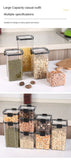 Tarros apilables transparentes para almacenar alimentos: organizador de cocina de plástico para productos secos
