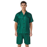 Men’s Silk Satin Pajama Set – Comfortable and Stylish Sleepwear with Elastic Waist