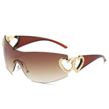 2023 Women’s Luxury Rimless Sunglasses – UV400 Protection, Lightweight & Stylish