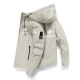 Men's Airbus Aviation Hooded Jacket – Lightweight Windbreaker with Sun Protection