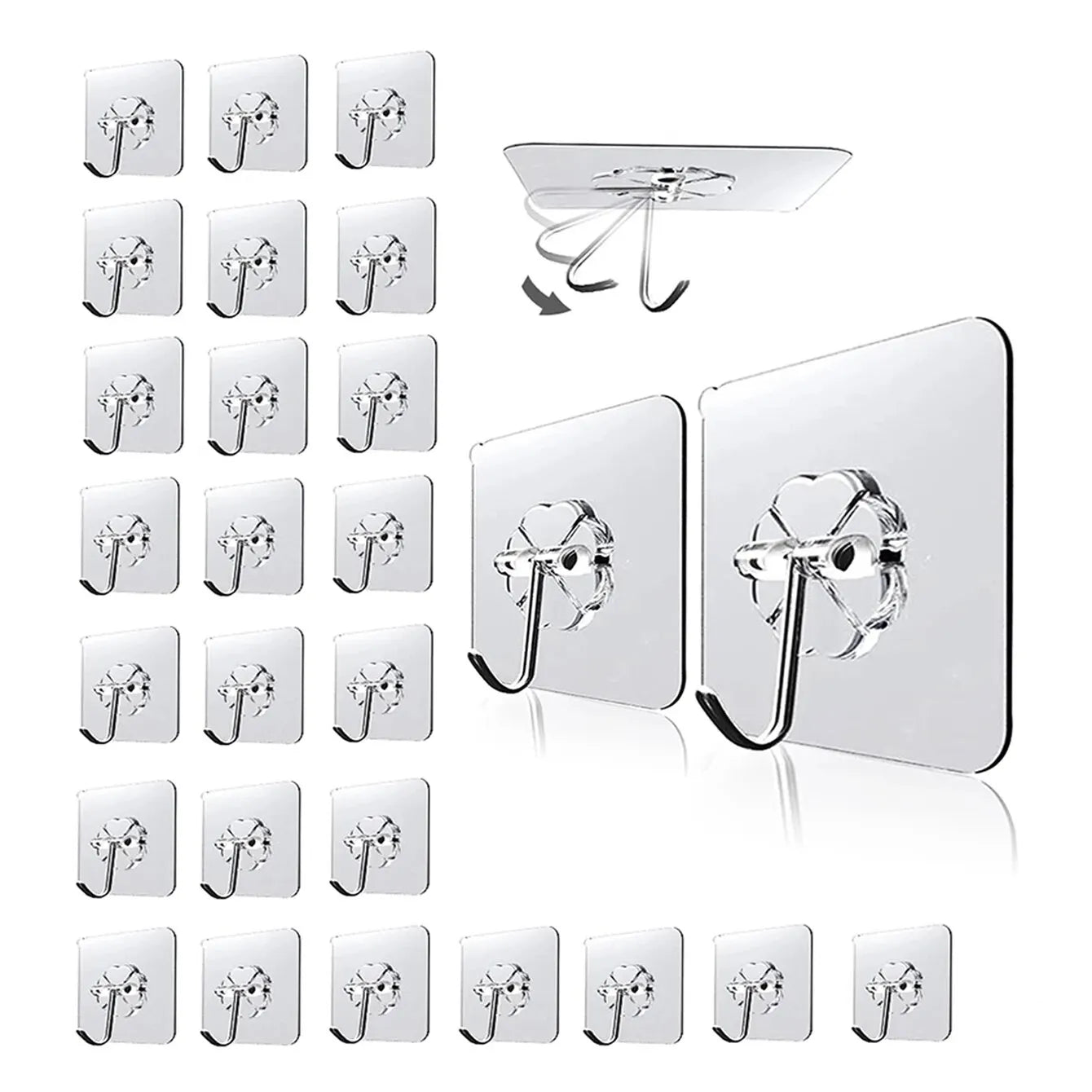 Gancho de pared de acero inoxidable: percha de almacenamiento duradera para baño y cocina