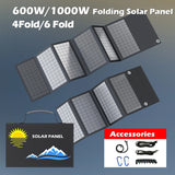 1000W Foldable Solar Panel Charger – Portable Power Supply for Camping & Outdoor Devices