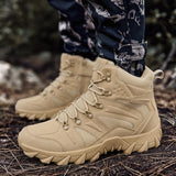 Men’s Tactical Desert Boots – Mid-Calf Military Work Boots with Lace-Up Design