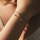 Trendy Crystal Cuff Bracelet for Women – Geometric Stainless Steel Jewelry