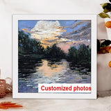 Rustic Square Wood Photo Frame for Wall or Table Display