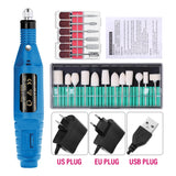 Electric Nail Drill Kit with Sanding Bands for Manicure & Pedicure – 20000 RPM Nail Art Tools