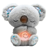 Breathing Koala Plush Toy with Soothing Sounds & Lights - Baby Sleep Companion