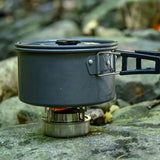 Compact Titanium Mini Alcohol Stove with Stable Cross Stand for Camping