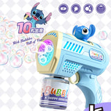 Cartoon Bubble Gun for Kids – Flashing, Spill-Proof Bubble Blower Toy