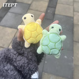 Mini Plush Turtle Squeaky Toy for Small Dogs