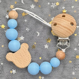 Clip para chupete de bebé personalizado: soporte de cuentas de silicona con nombre personalizado y colgante para mordedor, regalo
