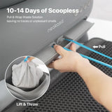 Caja de arena para gatos inteligente y automática con autolimpieza: grande, silenciosa, con control de olores y controlada por aplicación