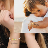 Personalized Kids Name ID Bracelet with Colorful Beads