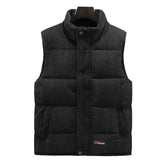 Men’s Turtleneck Zipper Vest – Casual Sleeveless Jacket with Pockets for Autumn & Winter
