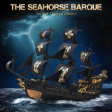 ROKR The Seahorse Barque 3D Wooden Sailing Ship Model Kit – DIY Nautical Puzzle for Adults & Teens