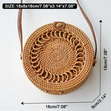 Bohemian Straw Circular Handbag for Women – Stylish, Durable & Chic