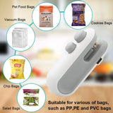 Mini selladora térmica portátil: máquina selladora de bolsas portátil para envasado de alimentos