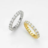 2.2 Carat Full Eternity Moissanite Ring – 925 Sterling Silver Wedding & Engagement Band for Women