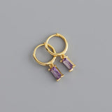 Crystal Stainless Steel Hoop Earrings – Sparkling Trendy Style for Women