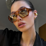 Vintage Square Sunglasses – Thick Frame Double Bridge UV400 Eyewear for Women & Men