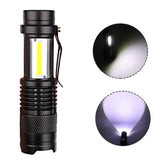 Mini Rechargeable LED Flashlight – Dual Light Source, Zoomable, Waterproof Torch for Camping, Fishing, and Outdoor Use