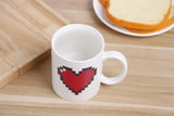 Ceramic Mug – Peach Heart Design, Perfect Valentine’s Gift