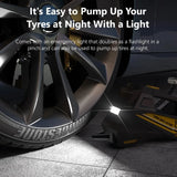 150PSI Portable Electric Tire Inflator with LED Light & Auto Shut-Off – 12V Car Air Compressor