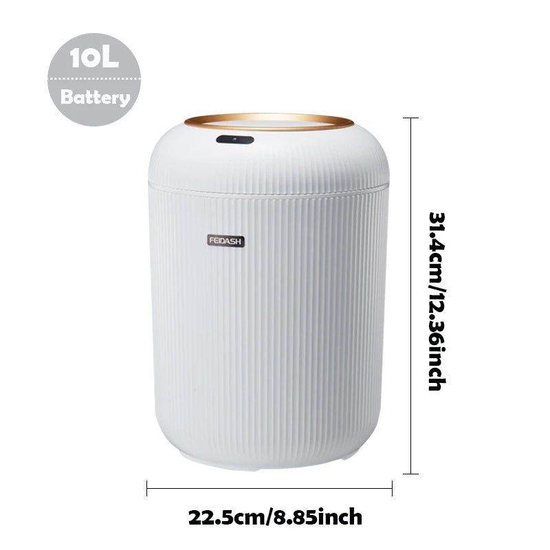 Papelera automática con sensor de movimiento: papelera inteligente para dormitorio, baño, cocina y oficina