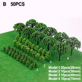 Miniature Green Model Trees – Realistic Landscape Decor for Model Building & Dioramas