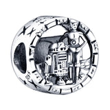 Sterling Silver Nugget Beads with Zircon for 3mm Charm Bracelets