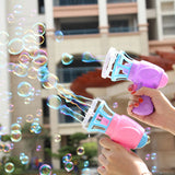 Bubble Gun for Kids - Bubble in Bubble Blower Maker for Outdoor Parties & Summer Fun