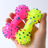 Natural Rubber Chew Toy for Dogs – Dental Cleaning & Bite-Resistant Dumbbell Design