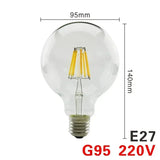 Vintage LED Edison Bulb – E14 & E27 | 2W-8W | 220V | Warm White Filament Light