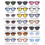 Gafas de sol redondas pequeñas con degradado azul de moda: gafas de sol cuadradas de diseño vintage con diseño de tortuga para hombres y mujeres